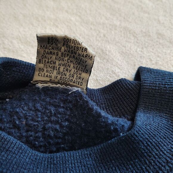 Vtg 90s Ducks Unlimited Sweatshirt Mens M 60 Year Anniversary Crewneck Navy USA - Picture 7 of 7